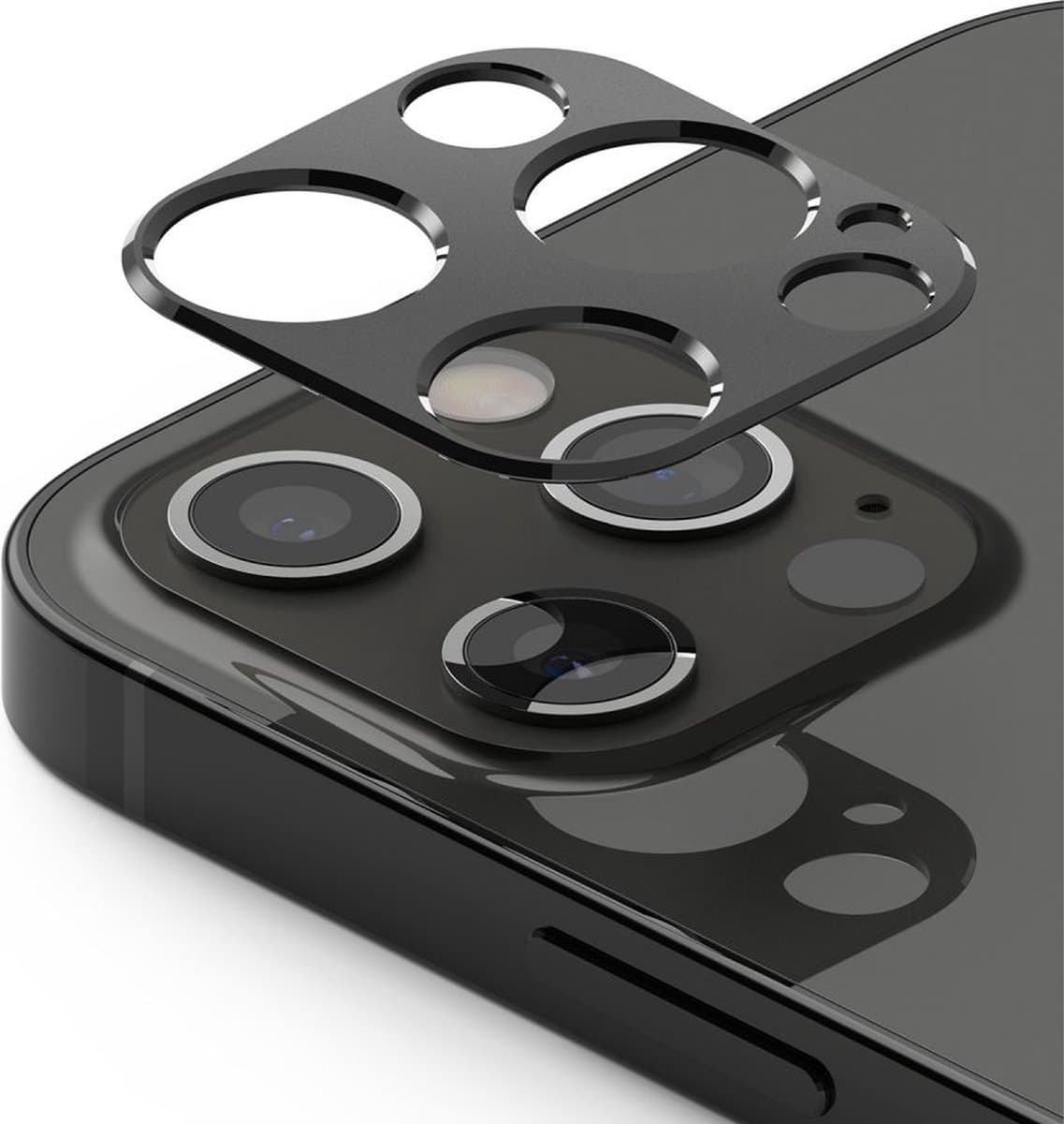 Ringke aluminum Camera iPhone 12 Pro beschermer Grijs