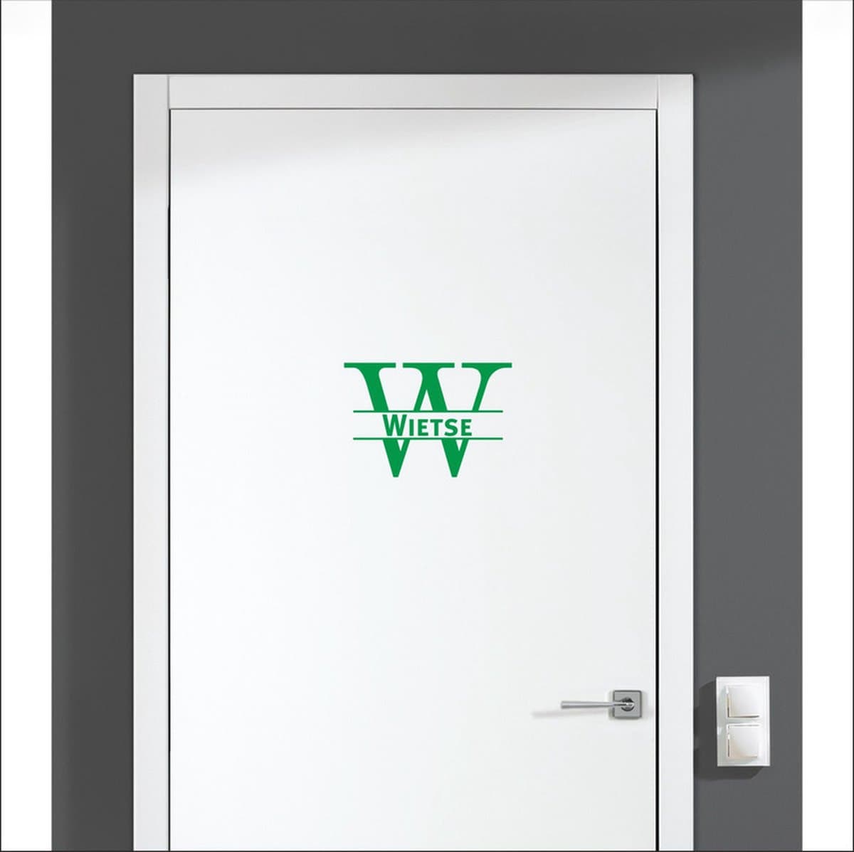 Deursticker Met Naam -  Wietse - Groen
