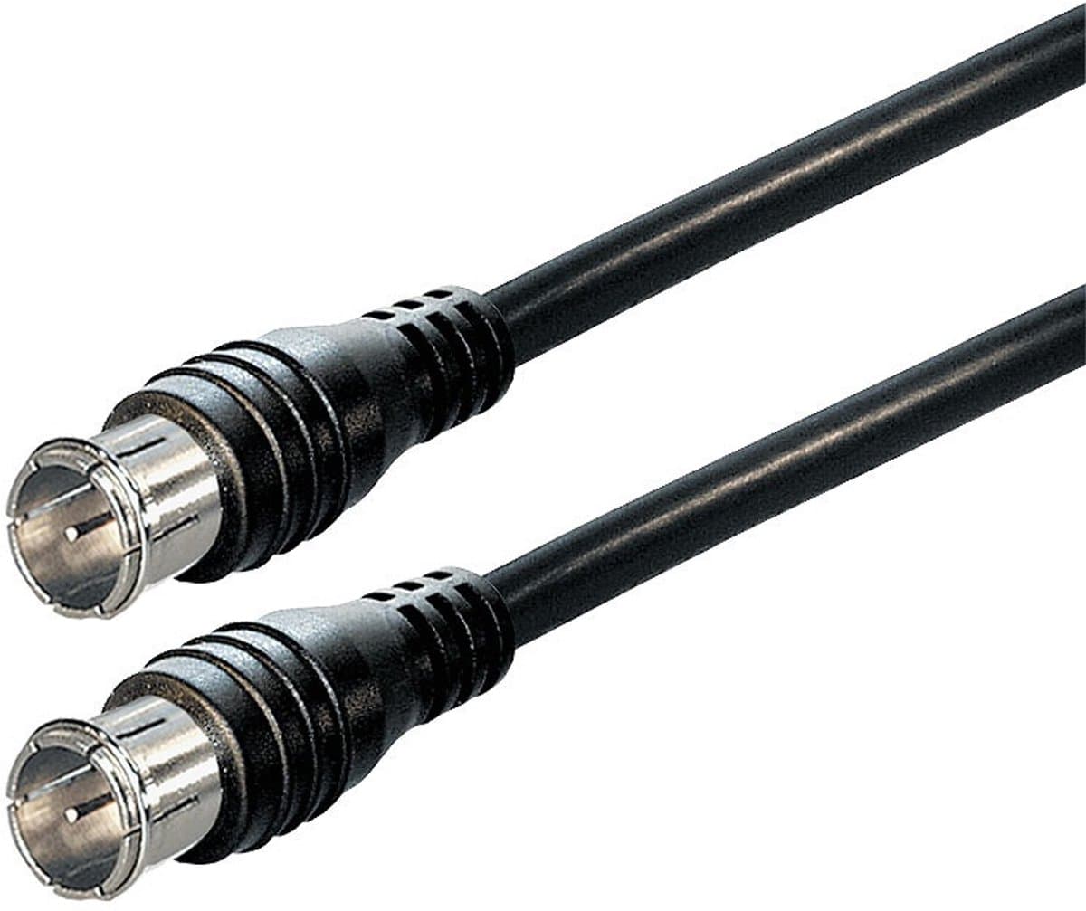 F-quick (m) - F-quick (m) coaxkabel / recht - zwart - 0,40 meter