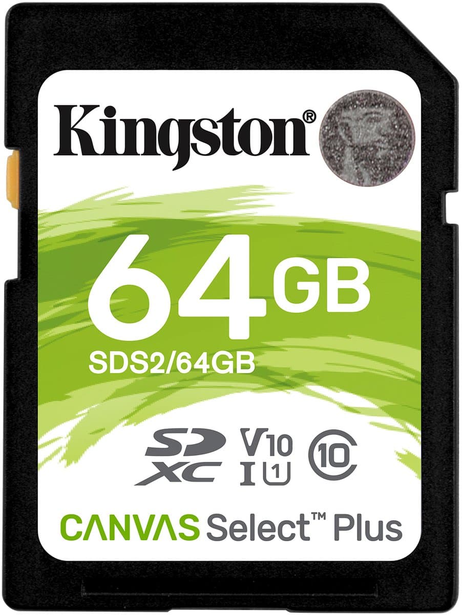 Kingston Canvas Select Plus - Flashgeheugenkaart - 64 GB - Video Class V10 / UHS-I U1 / Class10 - SDXC UHS-I