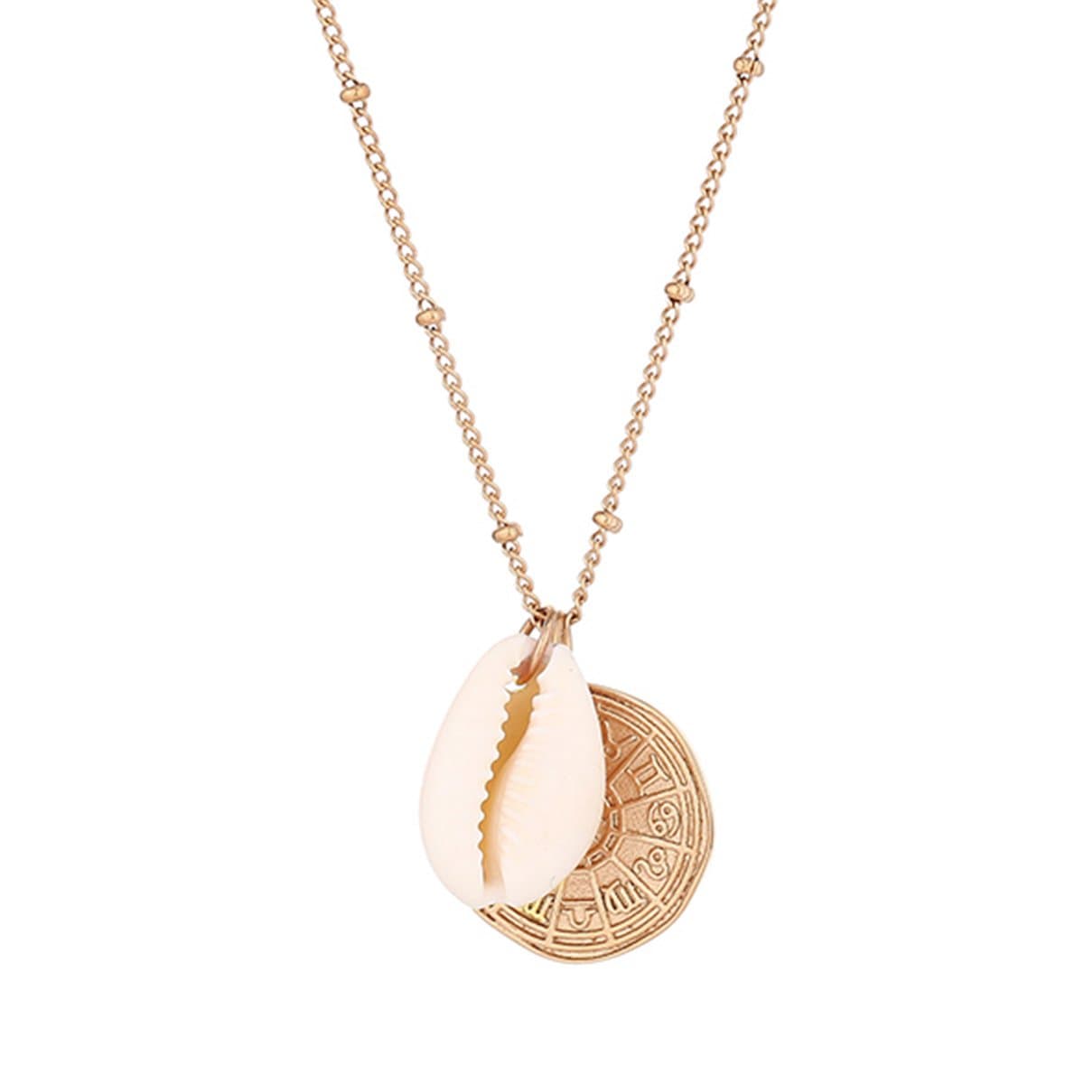 Victorious Dames Ketting - Rosé Goud - Model: Zodiak Schelp