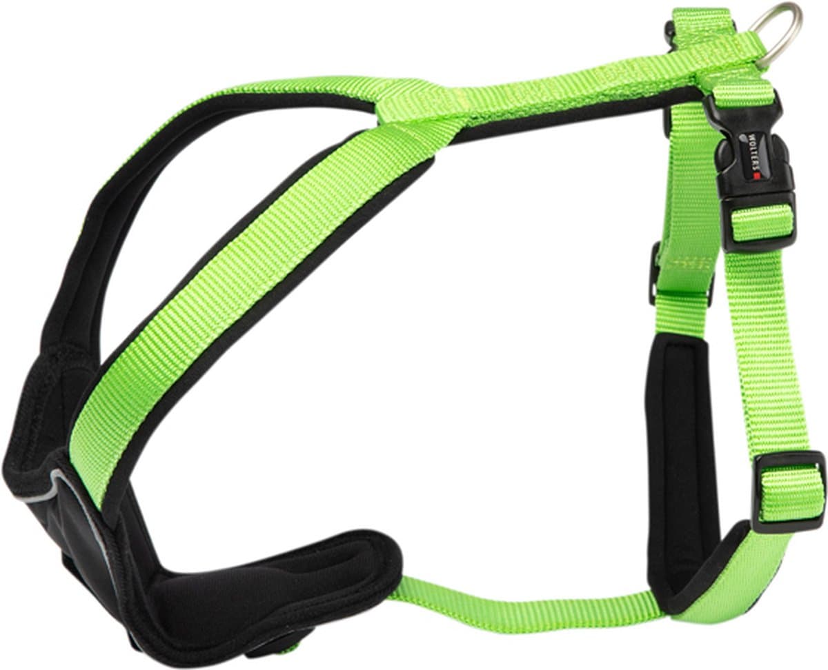 Wolters hondentuig gepolsterd Professional Comfort, maat -1: 27-32cm x 15mm groen/zwart