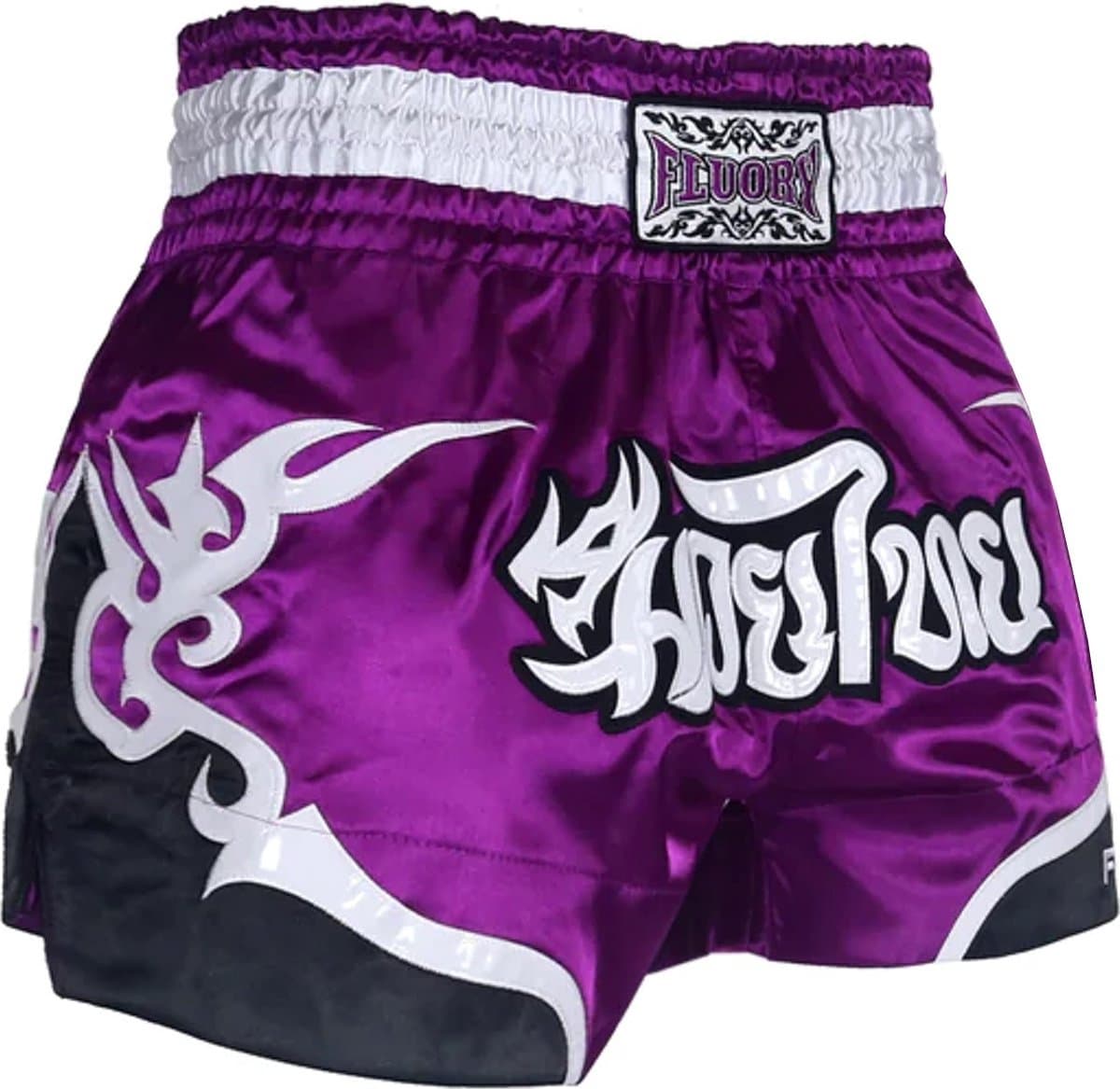 Fluory Muay Thai Short Kickboks Broek Tribal Paars - XS