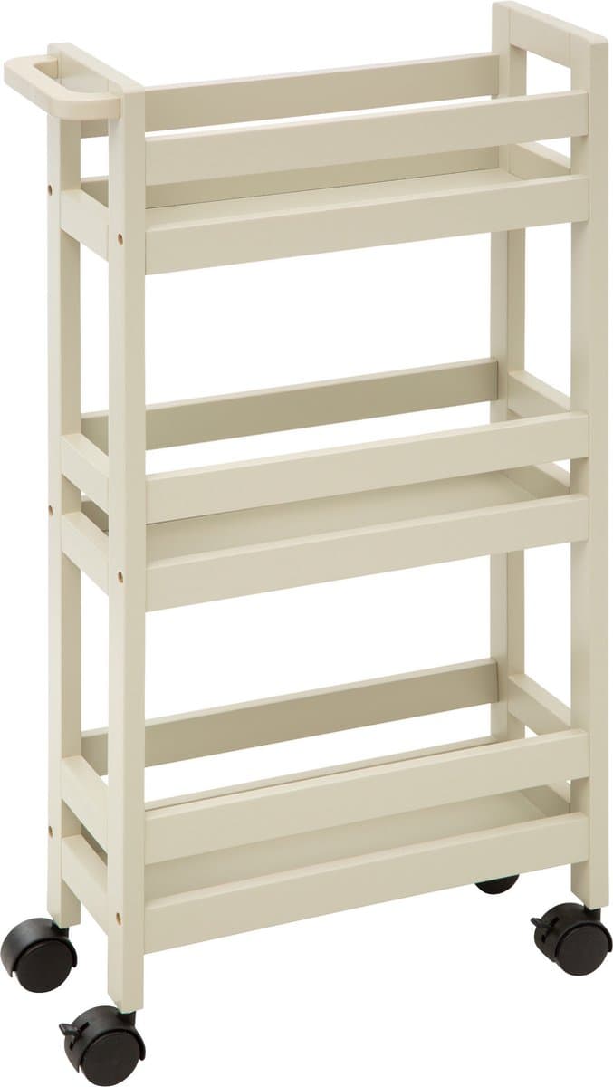 5five Kleuren Linnen 3-laags Trolley - 40 x 15 x 75 cm, mobiel met wielen