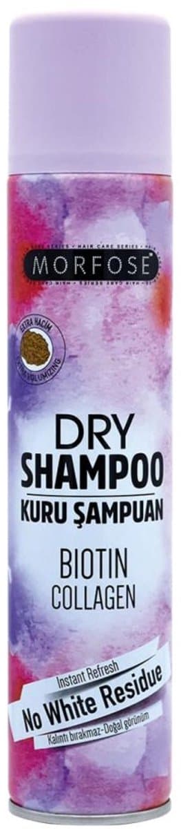Morfose Biotin & Collagen Dry Shampoo For Dark Colored Hair KURU SAMPUAN EXTRA HACIM