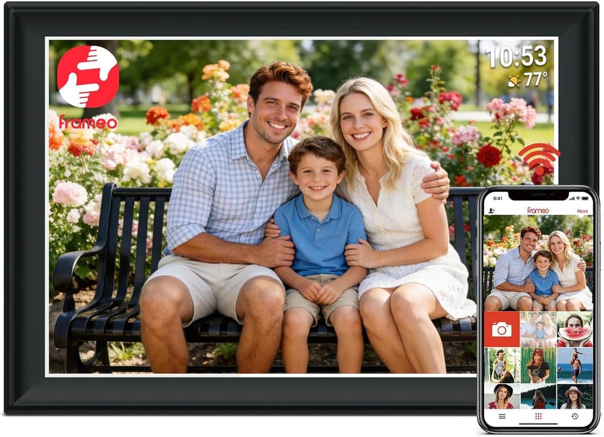 Digitale Fotolijst - Wifi Lijst - Foto's Delen - FHD Touchscreen - 11 Inch - Zwart