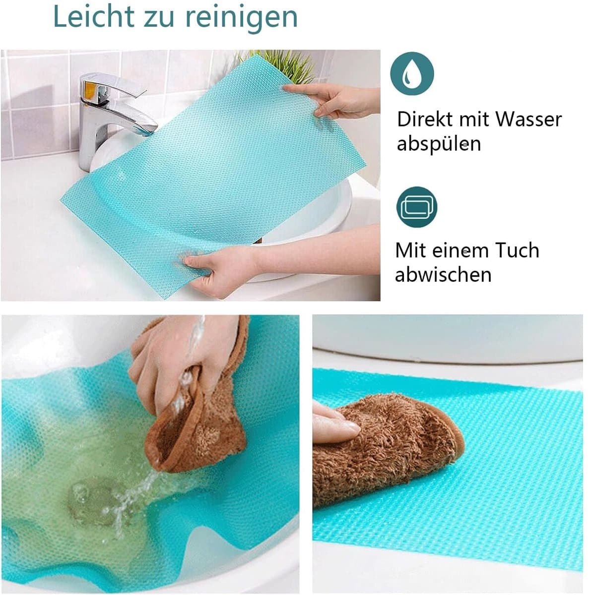 Dailygoods- Koelkastmatten Antibacterieel - Siliconen Pads - Doorzichtig - Op Maat te Snijden - 45 x 29 cm - Set van 10 Stuks - Koelkastbescherming