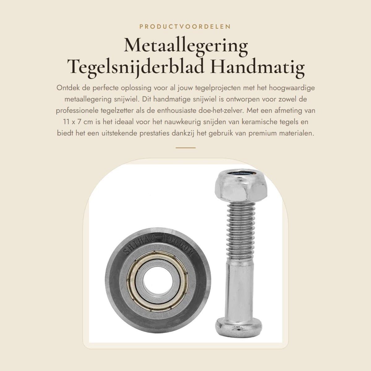 Dailygoods- Snijwiel Hoogwaardige Legering - Keramisch Snijblad - Handmatige Tegelsnijmachine - Scherpe Prestaties - Duurzaam - Verpakkingsgrootte 11 x 7 x 1 cm - Tegelsnijderblad