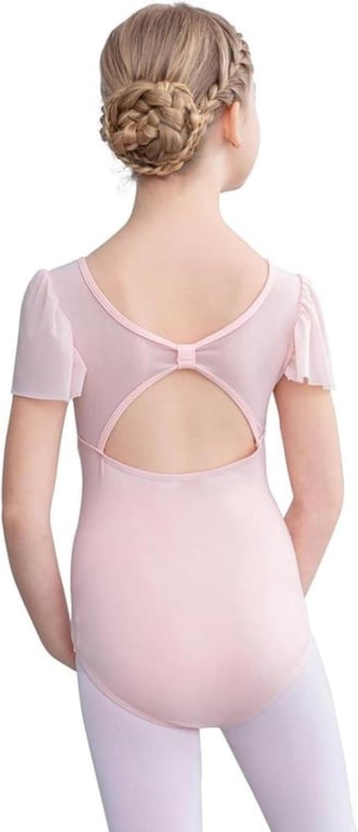 Roze Balletkleding Meisjes Balletpakje met Pofmouwen voor 2-10 Jaar - Maat 130 (6-8 Jaar)