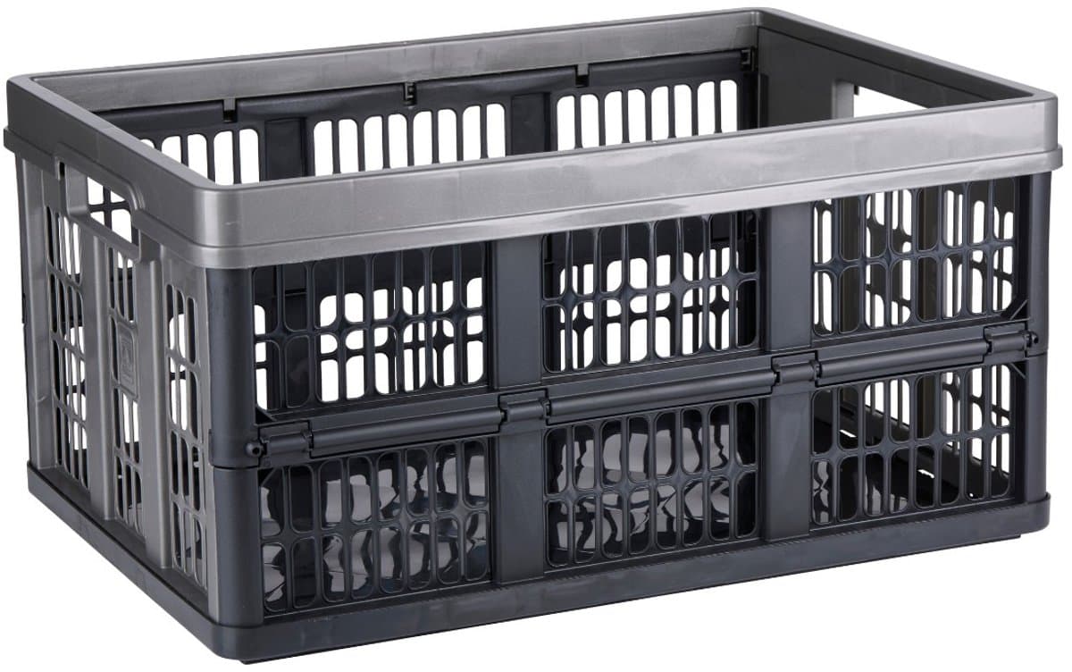 Dirt Devil Vouwkrat 45 Liter – Vouwkrat voor Boodschappen – Opbergkrat Inklapbaar – Klapkrat Ventilatie Handgrepen – Zwart