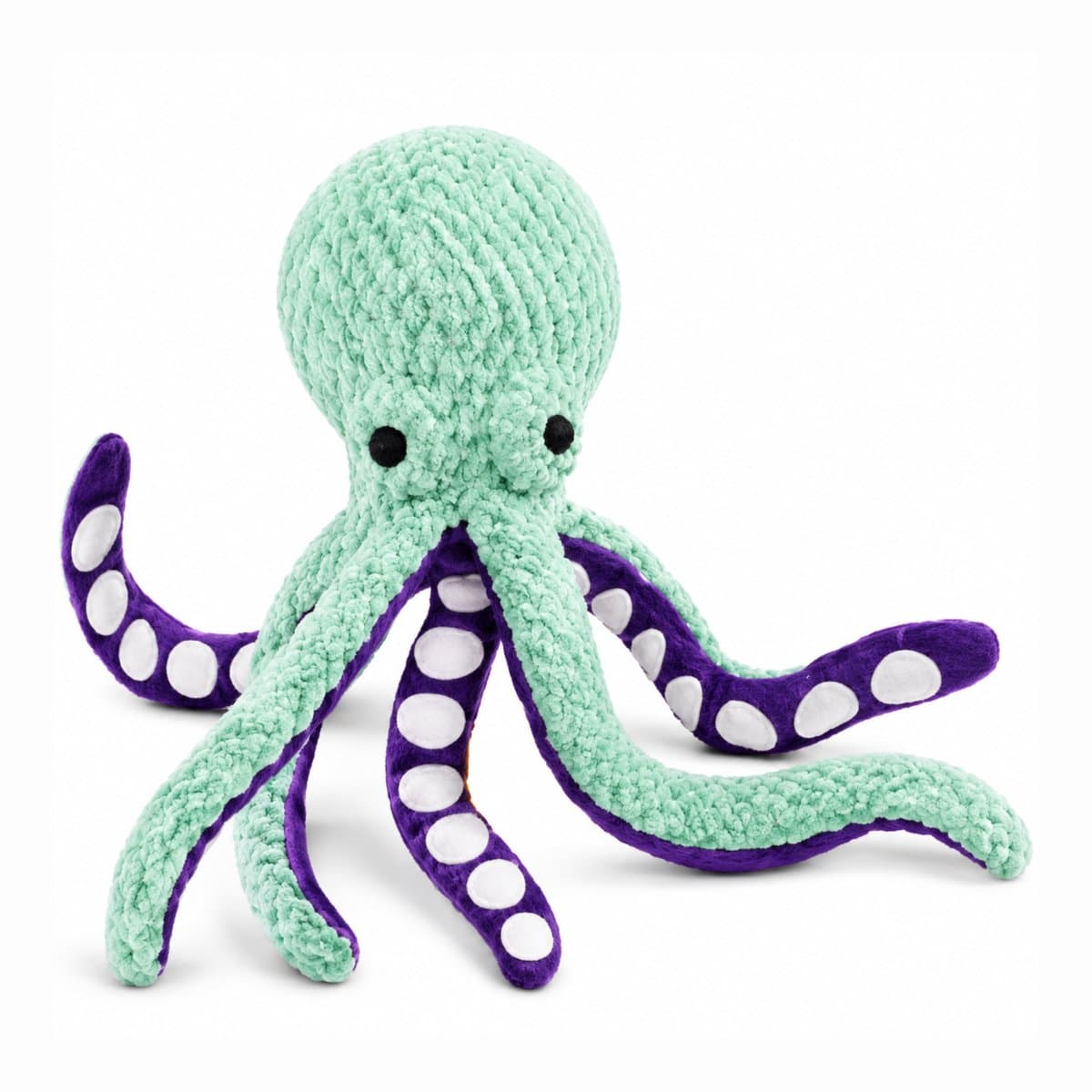 Pretty Paws Hondenspeelgoed Octopus met Pieper – Zachte Hondenknuffel – Interactief Hondenspeeltje – 32 cm – Groen/Paars