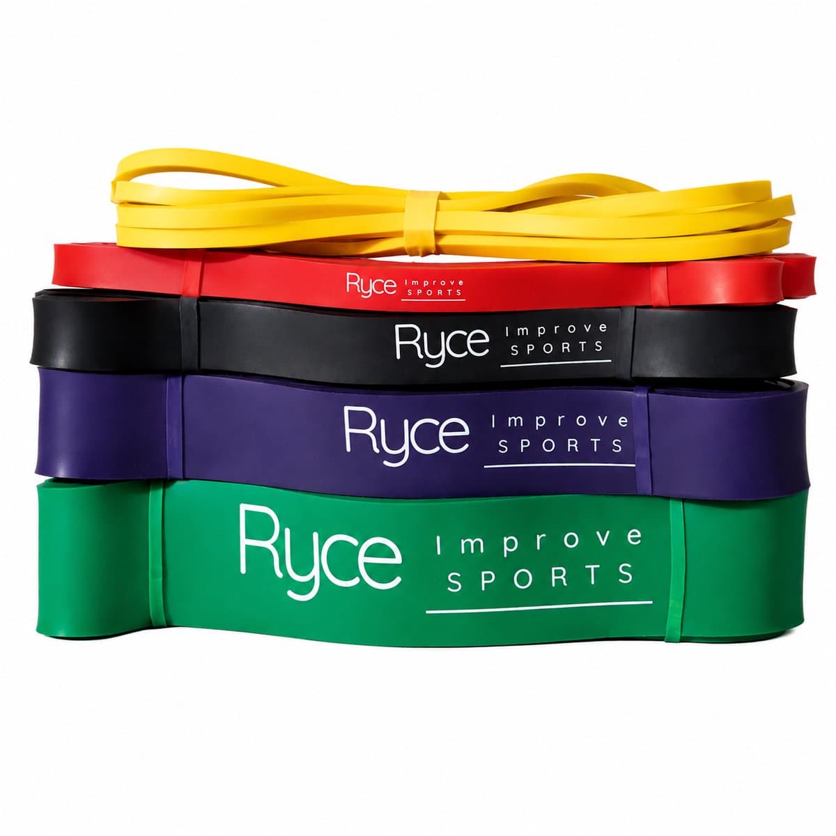 Ryce® Sports Weerstandsbanden - Pull up - Resistance Bands - Fitness Elastiek - Set van 5 - Theraband - Crossfit