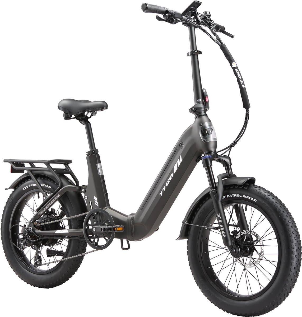 20*3.0" Elektrische vouwfietsen- 48V 15Ah (720Wh) Lithium Accu – Actieradius tot 120 km – Softtail-vering – Hydraulische Schijfremmen –Geveerde voorvork met lockout​ –Krachtsensor– 70Nm– Shimano 7 Versnellingen– Elektrische Stadsfiets