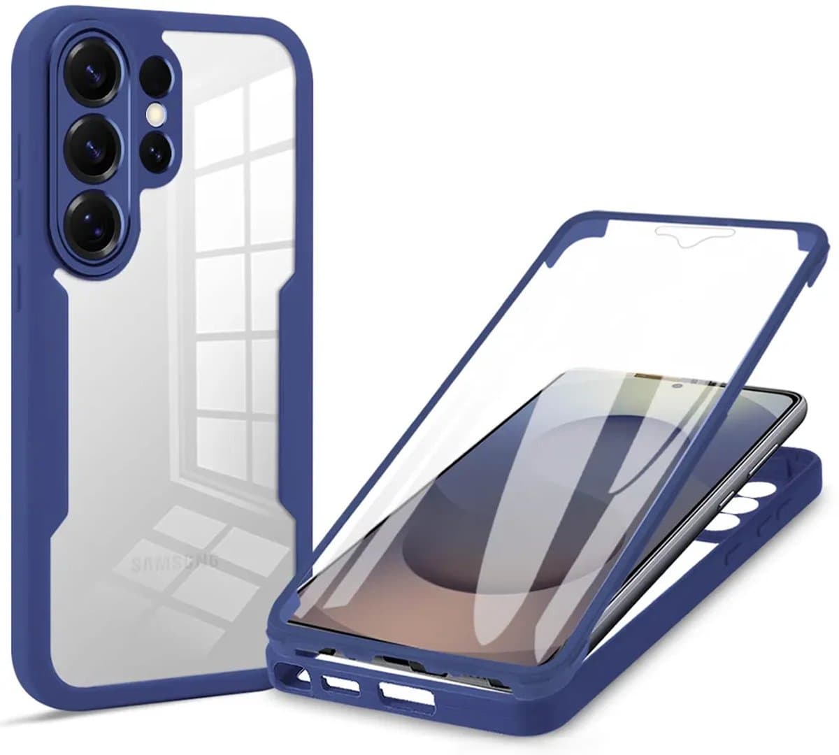 Hoesje geschikt voor Samsung Galaxy S26 Ultra - Techsuit ColorVerse 360 Case met Screenprotector - Blauw