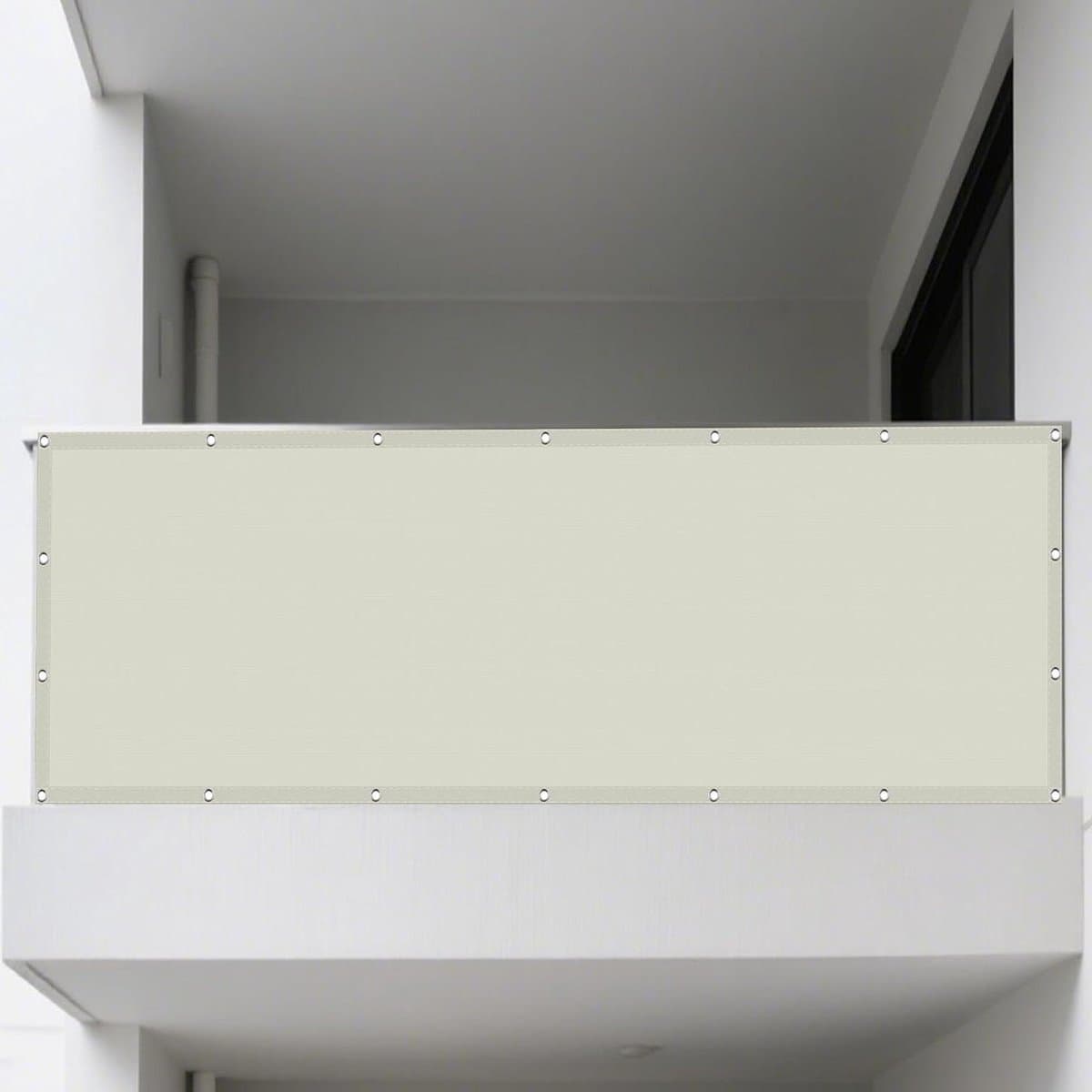 Zonnezeil - UV Luifel - Buitenruimte Schaduw - Hoge Kwaliteit Polyester - 80 x 130 cm - Gebroken Wit