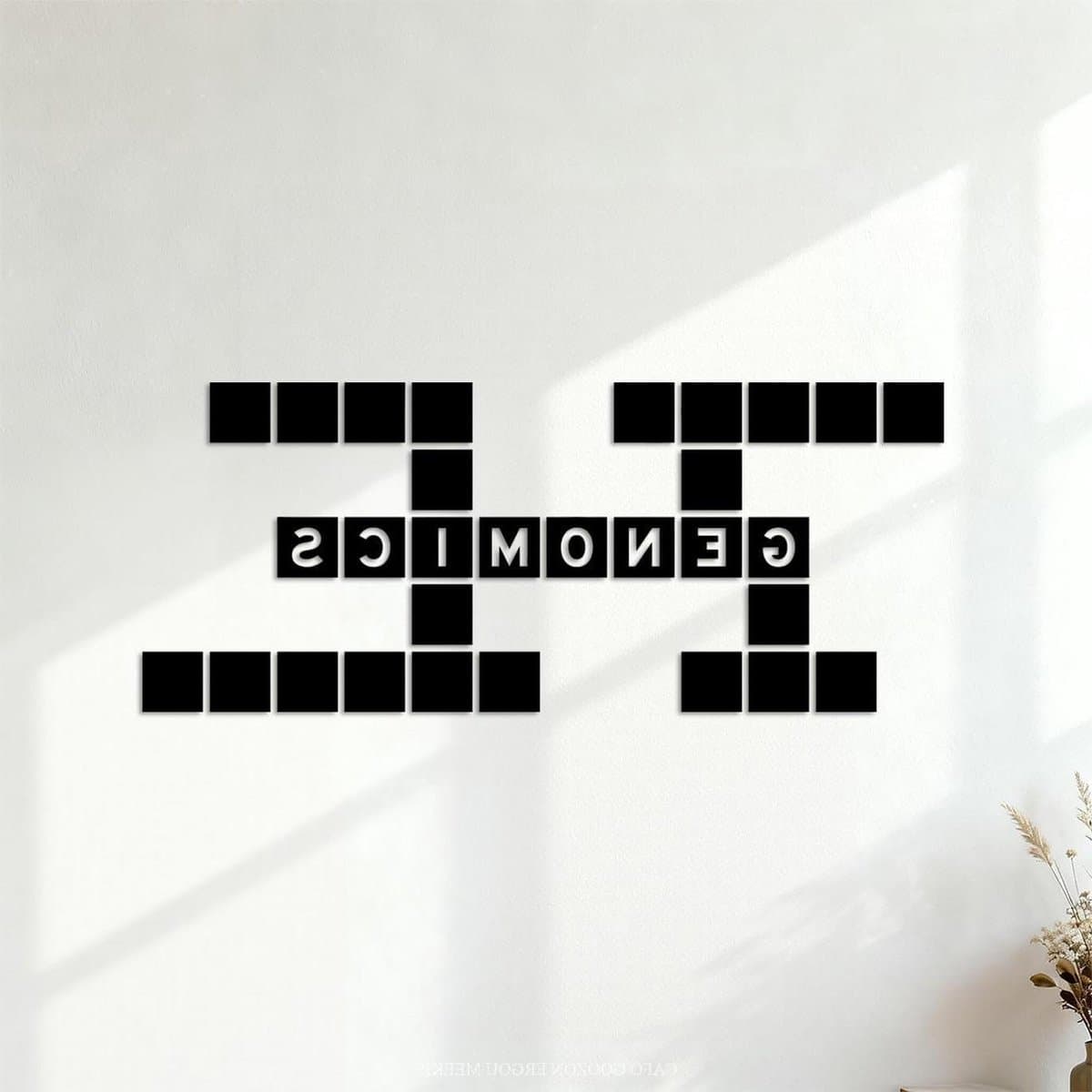 Muurdecoratie Letters - Woord Spel - Wand Versieren - Zelfklevend Vinyl - 28 x 68 cm - Zwart