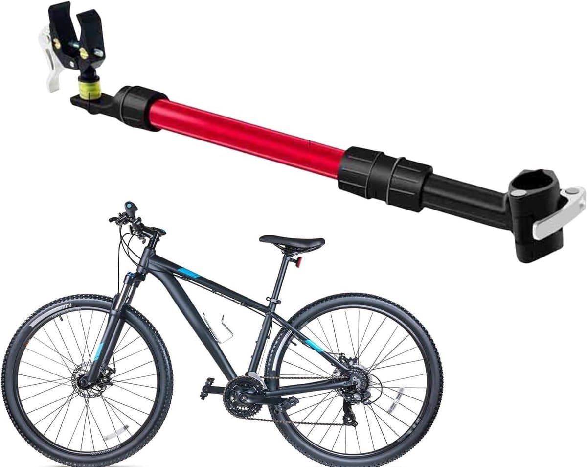 Fietskoppeling Aanhanger - Fiets Trailer Connector - Woon-werkverkeer en Reizen - Slijtvast Materiaal - 46 cm lengte - Zilver