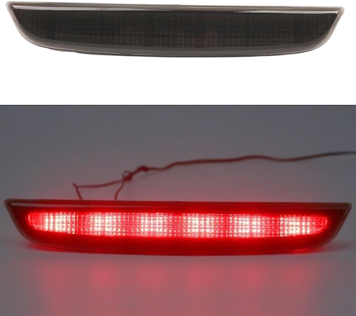 Derde remlicht - Hooggeplaatst stoplicht - Verkeersveiligheid verbeteren - Felrood LED licht - 28 cm - Gerookte afdekking