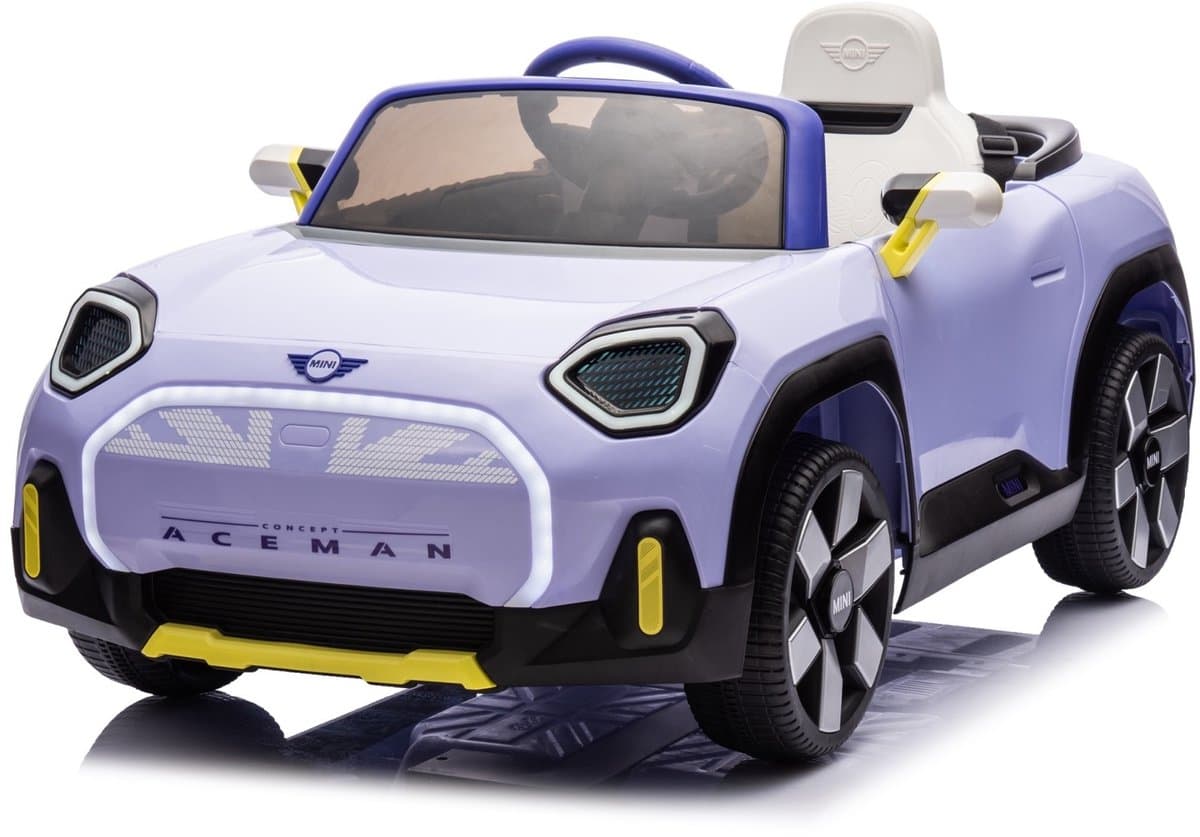 Mini Aceman 12V kinderauto Paars