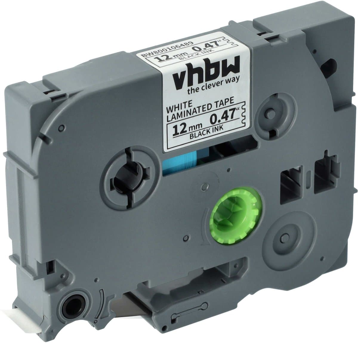 vhbw 3x lintcassette, compatibel met Brother PT 1810, 1830SC, 1850CC, 1850VP, 1830VP, 1830, 1850 labelprinters 8 m x 12 mm zwart op wit