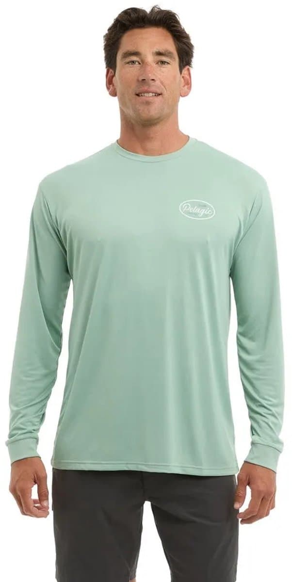 Pelagic Aquatek Circled Uv-werende Langarm T-shirt Groen L Man
