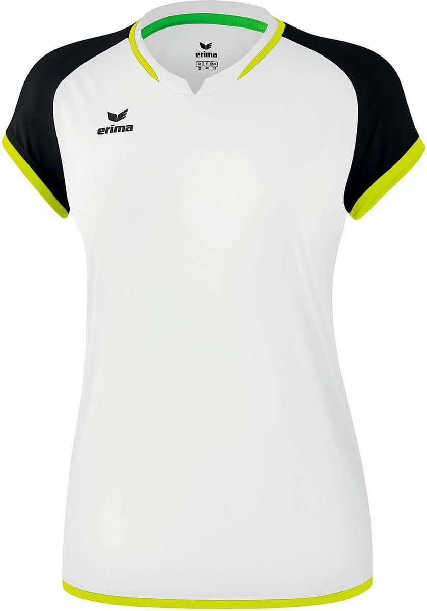 Erima Sportshirt - Maat 42 - Vrouwen - wit/zwart/lime geel