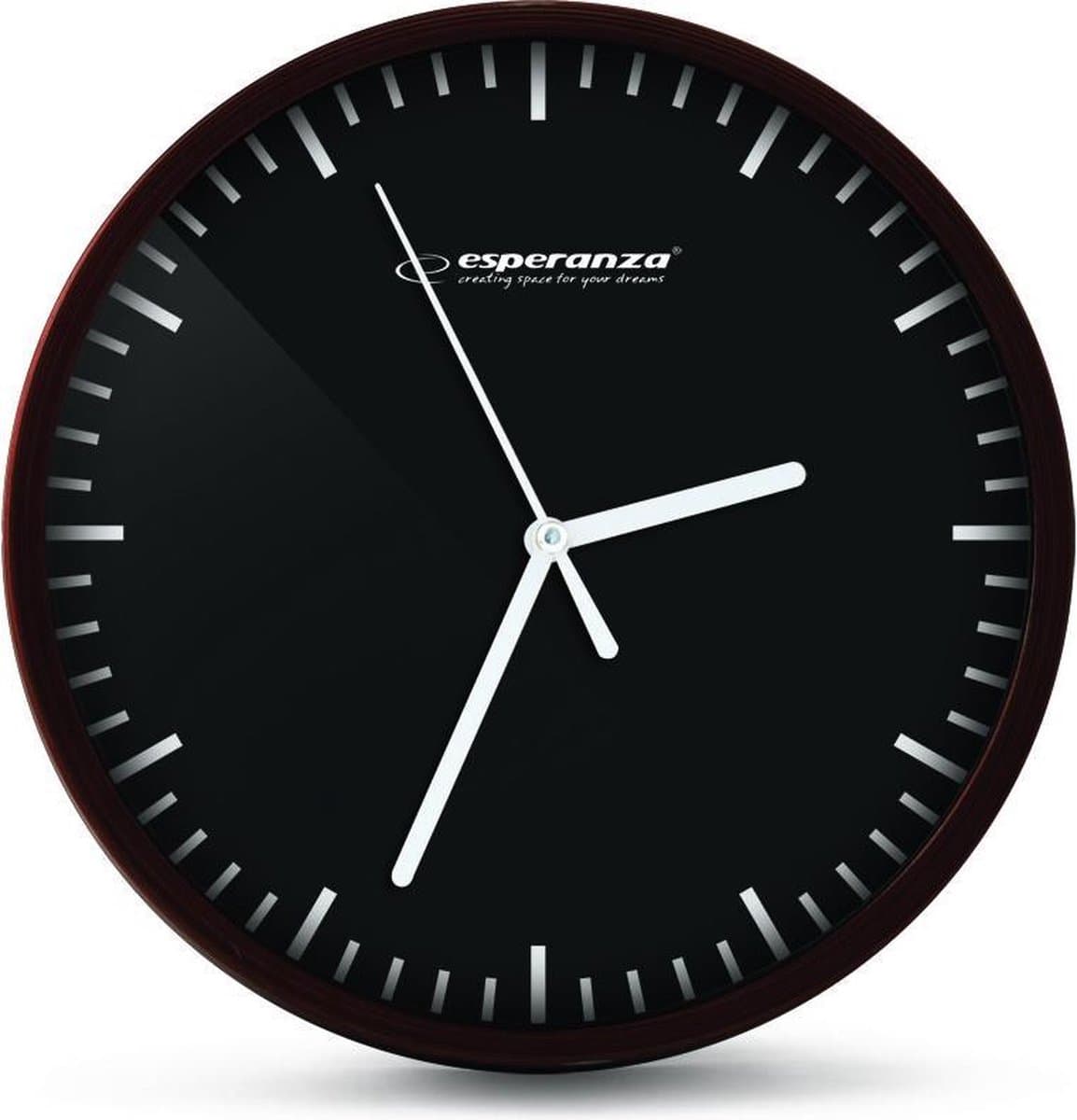 Esperanza Wandklok Budapest - Zwart - 20 cm
