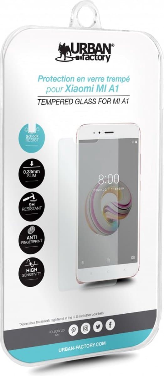 Urban Factory TGP72UF schermbeschermer Doorzichtige schermbeschermer Xiaomi Mi A1 1 stuk(s)