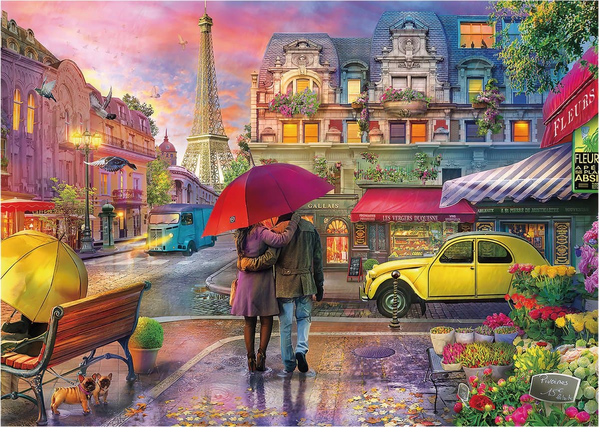 St. Helens Home & Garden One Rainy Night in Paris - Legpuzzel - 1000 stukjes - 50,8 x 68,6 cm -'n Regenachtige Avond In Parijs