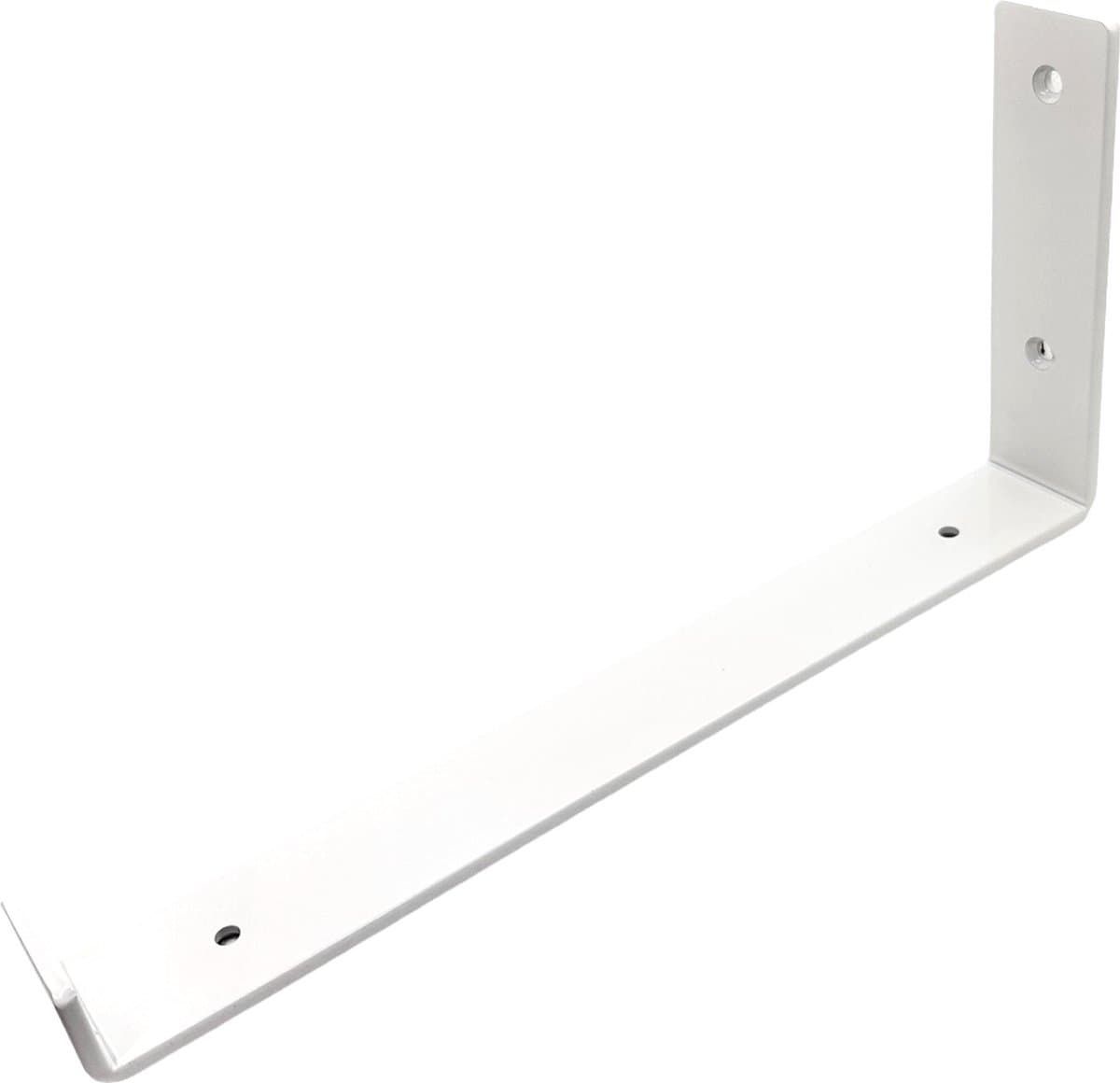 Maison DAM - Plankdrager L vorm up - Wandsteun – 30cm – Wit - Incl. bevestigingsmateriaal + schroefbit