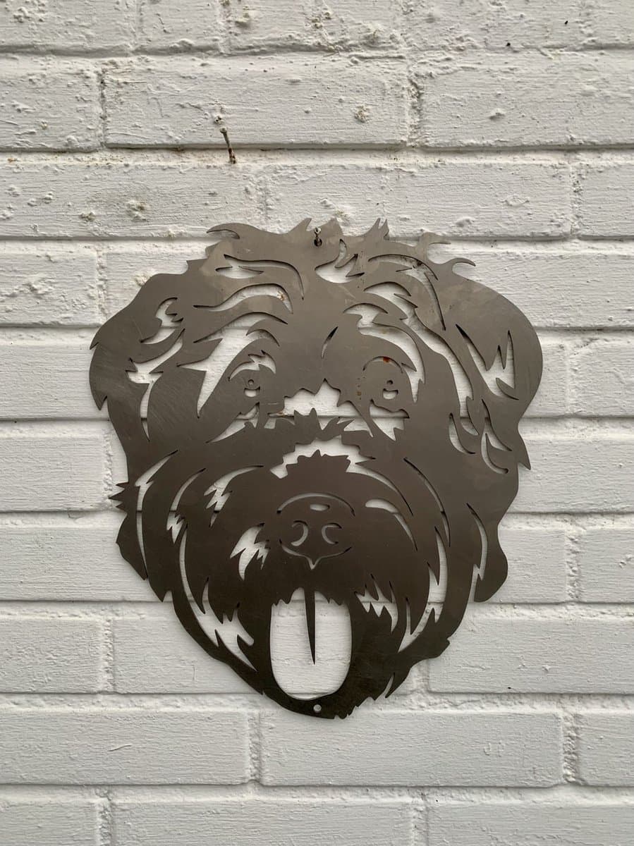Metalen Hond - Bouvier des Flandres - Wandecoratie van metaal