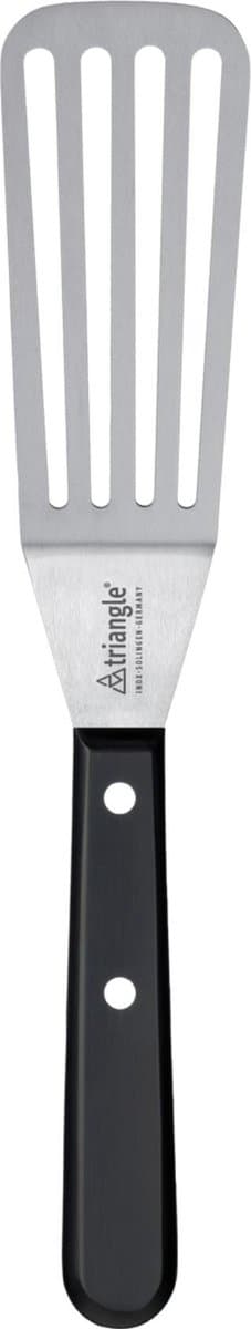 Triangle Paletmes met Knik en Gleuven – RVS, Ergonomisch Zwart Heft