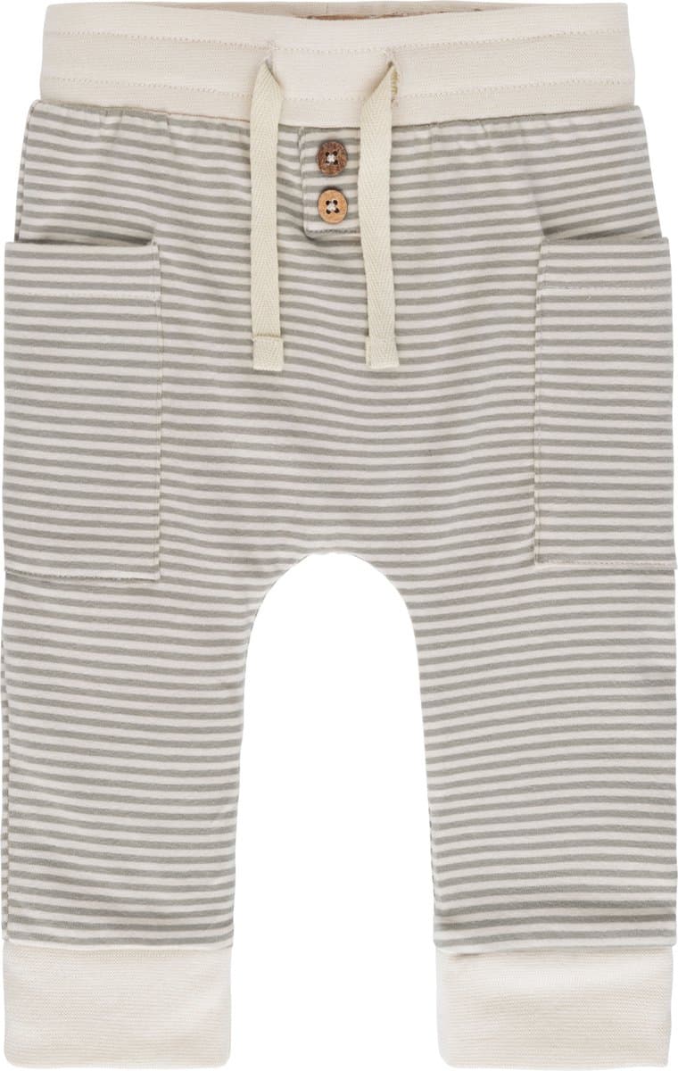 Baby's Only Broekje Stripe - Baby broek - Urban Green - Maat 74 - 100% ecologisch katoen - GOTS