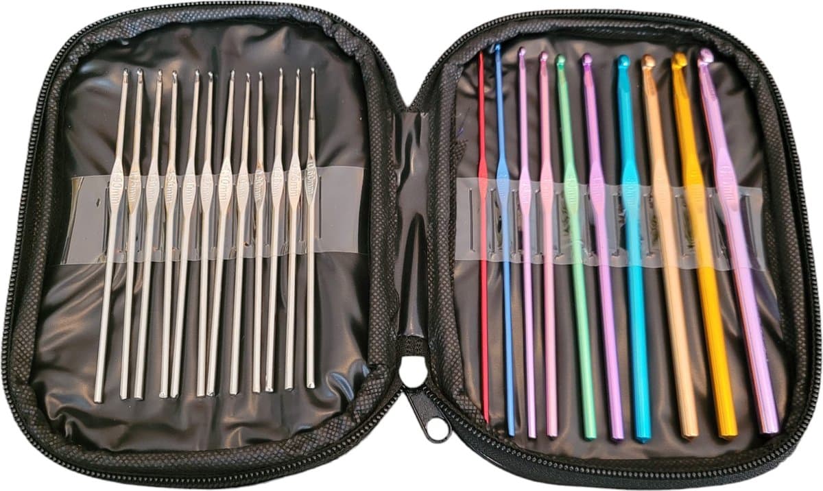 22 Delige haaknaaldenset - haaknaalden etui - crochet - ergonomisch - oDaani