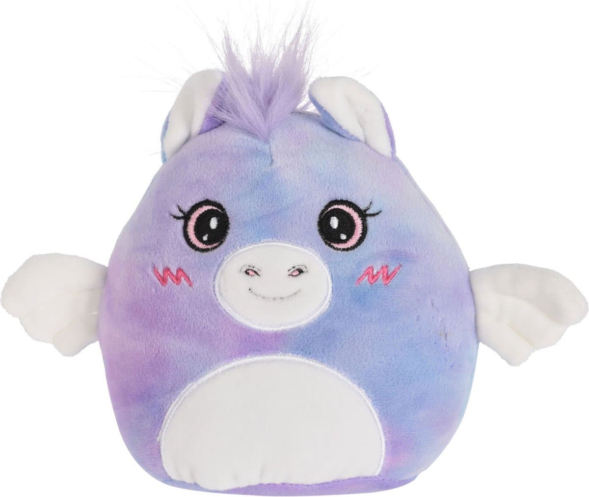 Knuffel bolvorm pegasus 40cm zacht speelgoed multicolor.