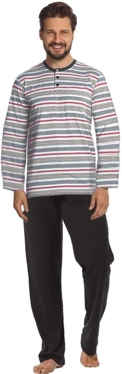 Comte Heren Pyjama - Rood - Lange Mouw - Maat XXL/56