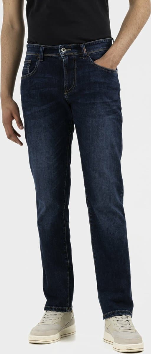 camel active Relaxed Fit 5-Pocket katoenen Jeans - Maat menswear-42/34 - Blau