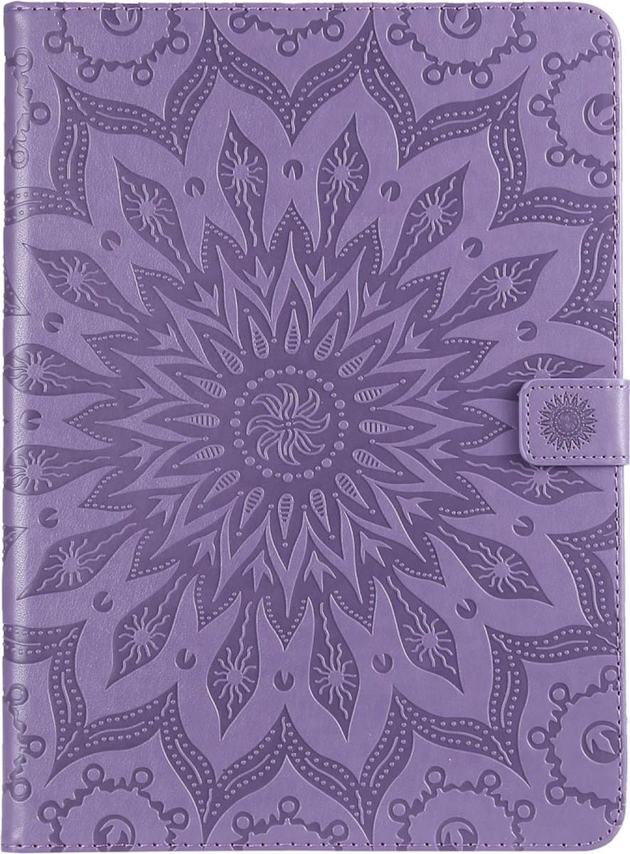 Peachy Zonnebloem Lederen geschikt voor iPad Pro 11-inch 2018 Case Hoes Wallet - Paars