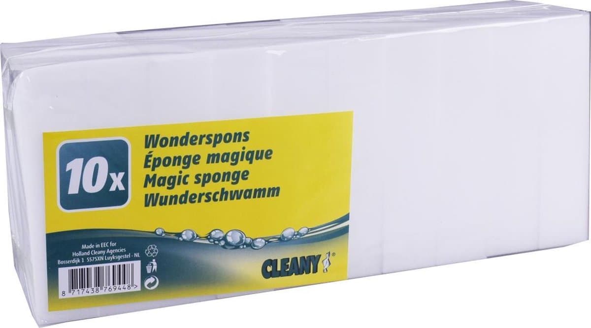 Wondersponzen Set van 10 Melamine (110 x 64 x 28 mm)