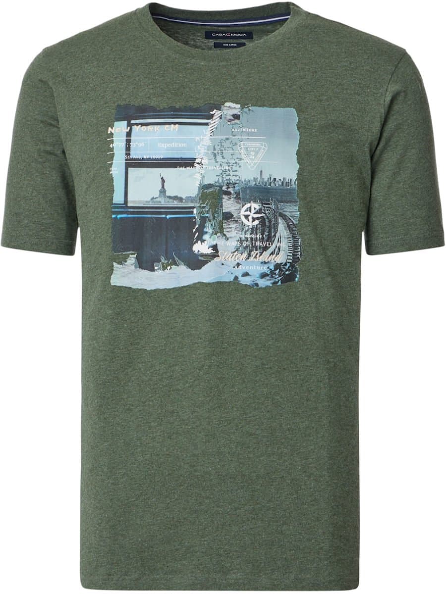 Casa Moda T-shirt Met Print 954383900-314 Groen - 3XL