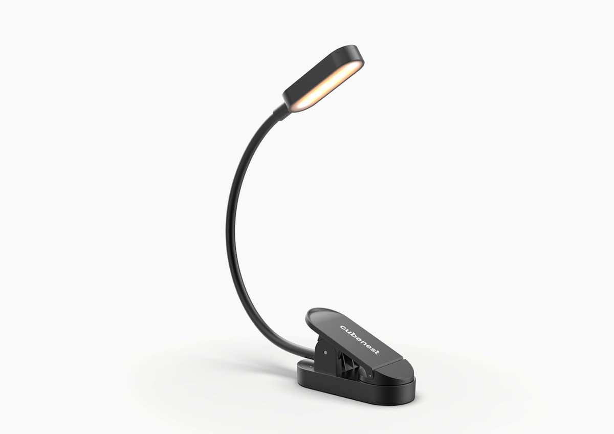 Cubenest LTW02 - Clip-on verlichting - Leeslampje - Bedlamp - Klemlamp - Klemlampjes - Bedlampjes Leeslampjes - Boeklampje - Bedlampjes Slaapkamer Volwassenen - Leeslampje voor Boek - Voor in Bed - Met Klem - Oplaadbaar USB - Slaapkamer - Oplaadbare