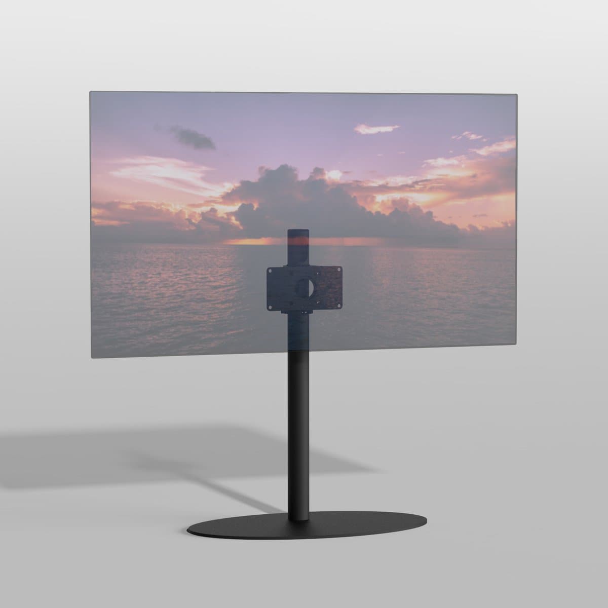 Cavus TV Vloerstatief ELLIPS 80 - zwart - hoogte 80cm – VESA 200x100