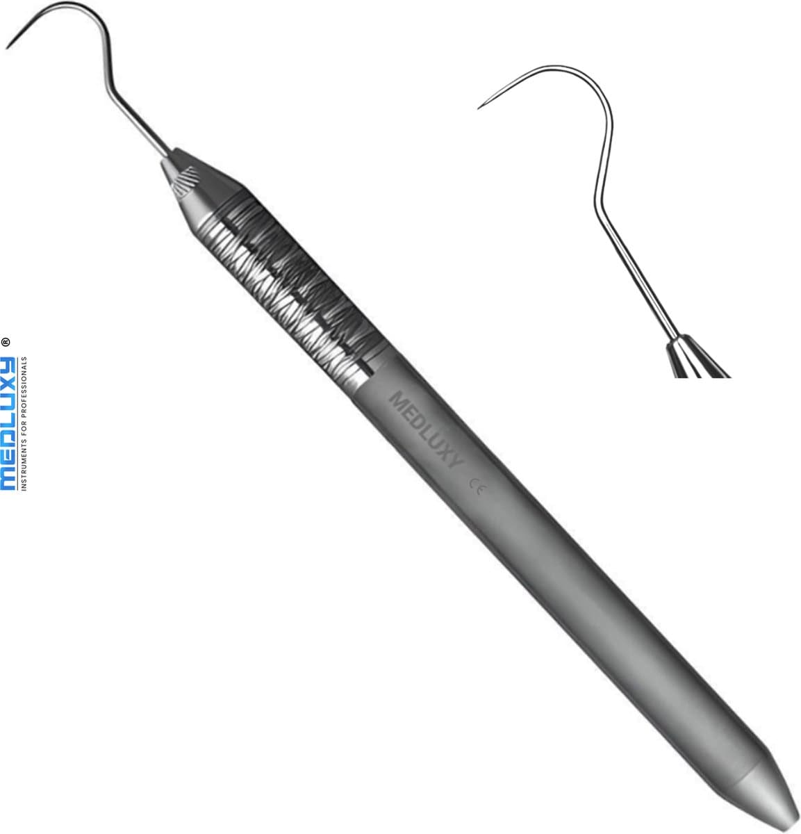 Medluxy Pro Ergo - #23 Sonde - Tandheelkunde - Endodontologie -[herdershaak, tandarts haak, sikkel sonde, explorer]