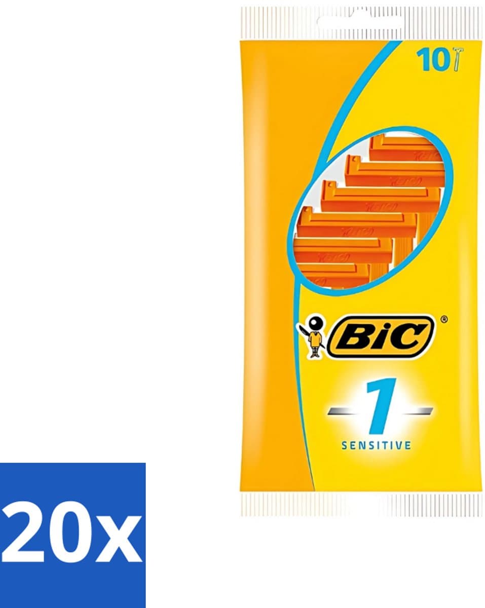 Bic - Scheermesjes - Sensitive - Enkel Mesje - Wegwerpmesjes - 10 Scheermesjes - Bulkverpakking - 20 stuks
