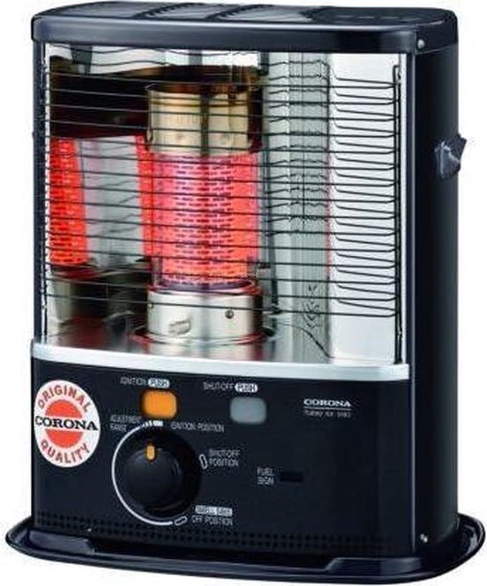 Corona RX 3085 met batterijen en hevelpomp Turbo - Petroleumkachel - Kouskachel - 3.0 kW 120 m³ - Made in Japan