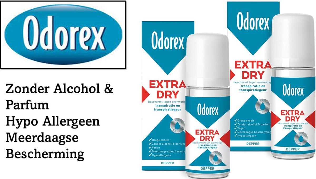 Odorex Extra Dry - Depper - 2 x 50 ml
