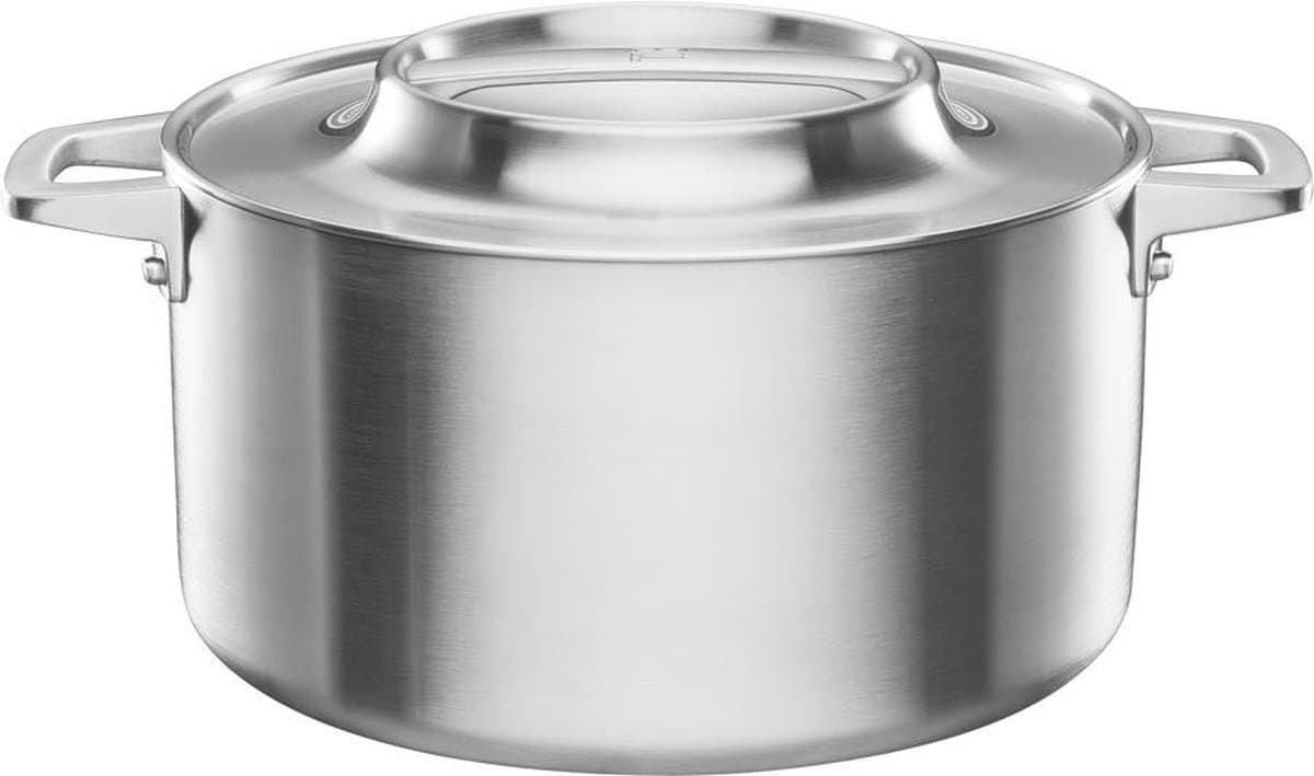 Fiskars Norden Staal pan 5,0 liter - Ongecoat - Kookpan