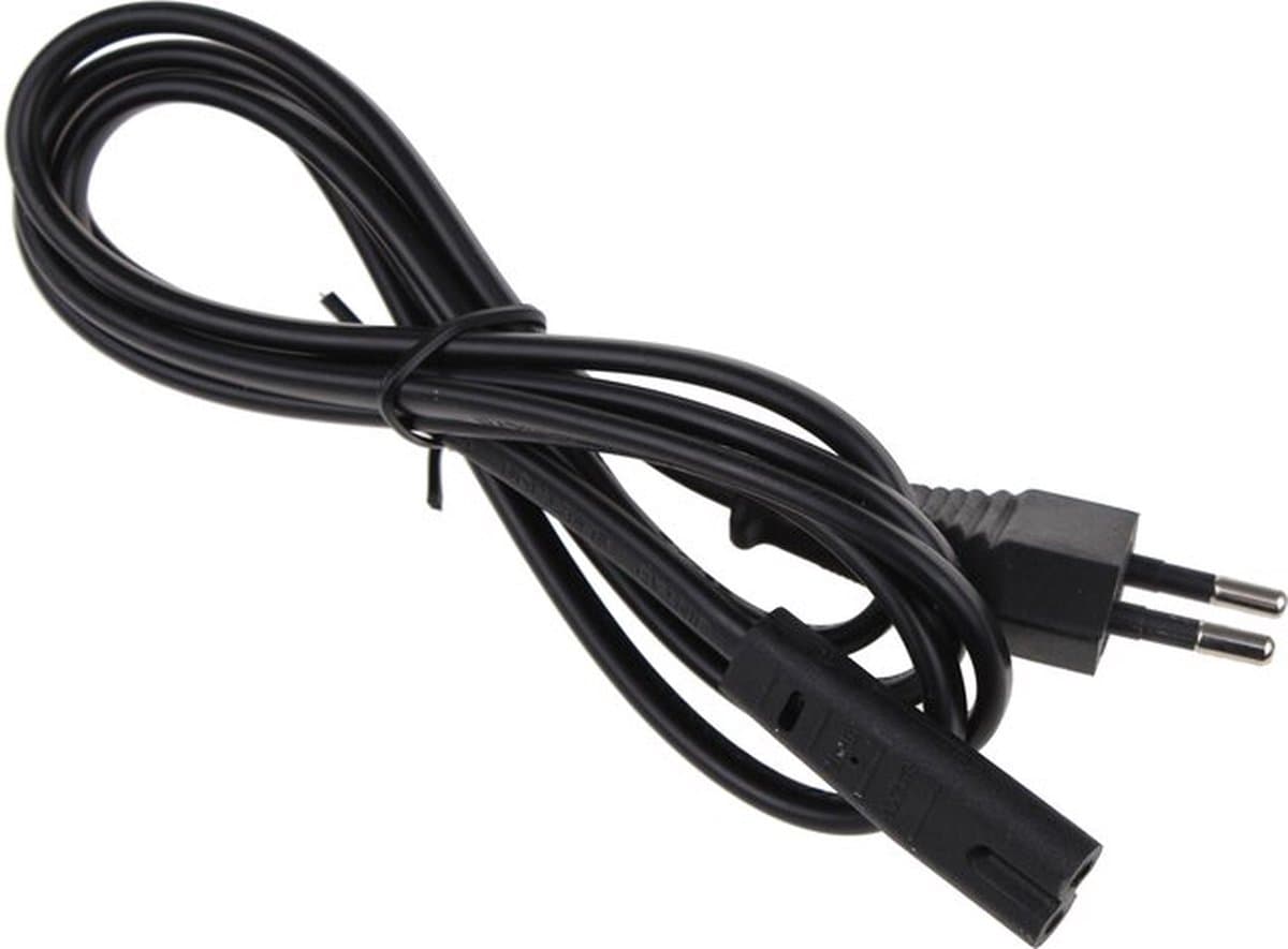 Easyfiks Netvoedingskabel Voedingskabel C7, 230V, 5 Amp 1.5 Meter, 2x0.75mm2 Radio