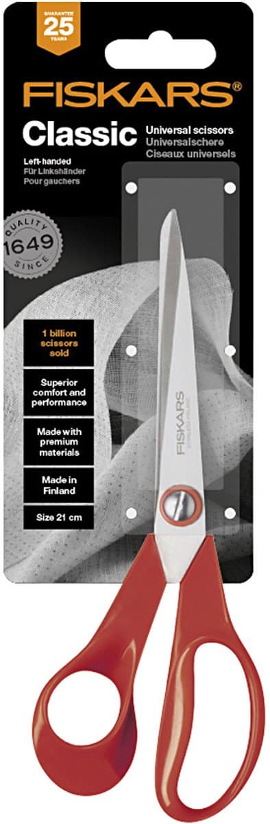 Fiskars Linkshandige Schaar - Classic Papierschaar - 21 cm - Vaatwasserbestendig