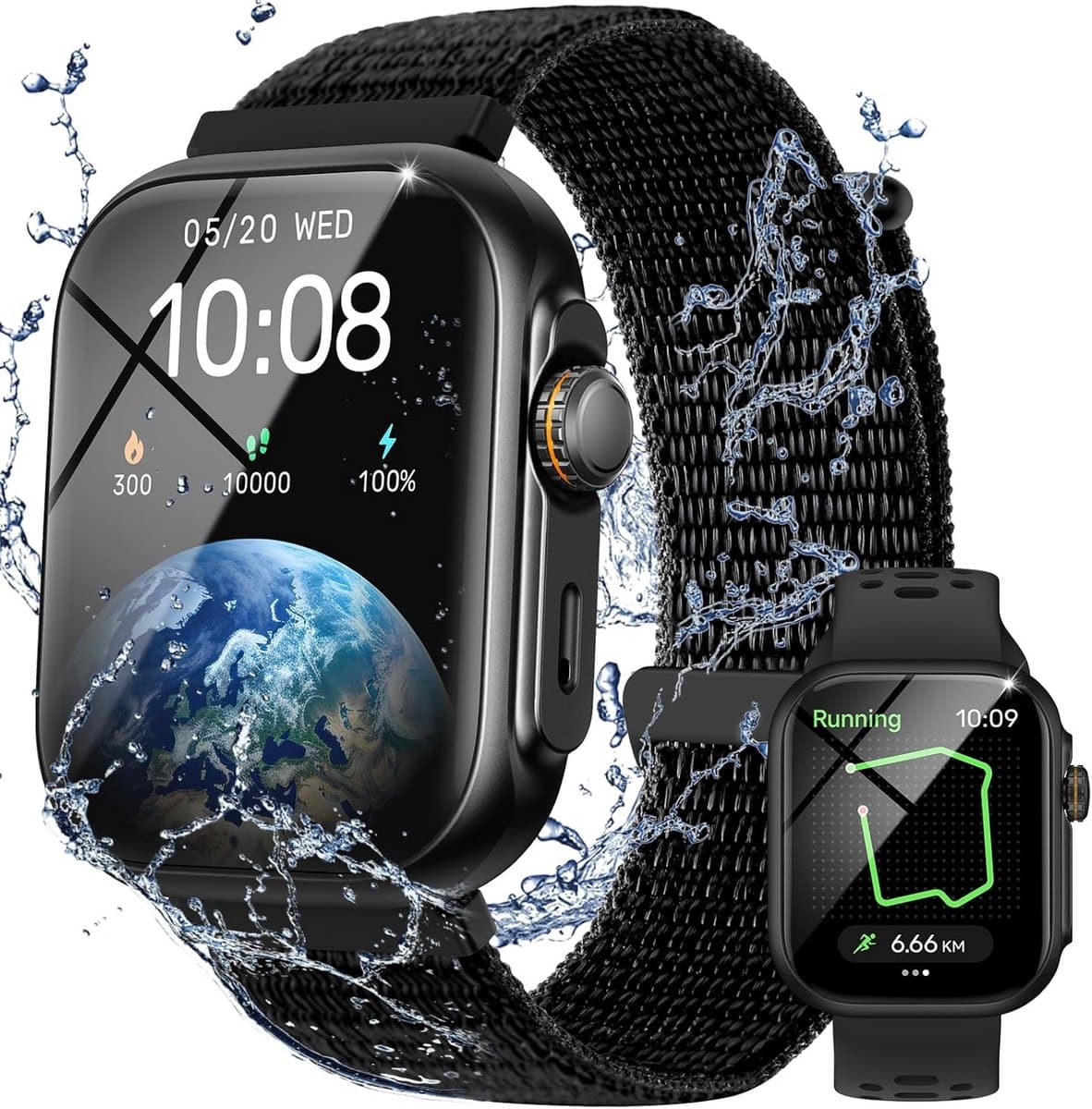 Smartwatch voor Dames en Heren met Bellen, GPS en 30m Waterdicht - Fitness Horloge met 100+ Sporten voor Android/iOS
